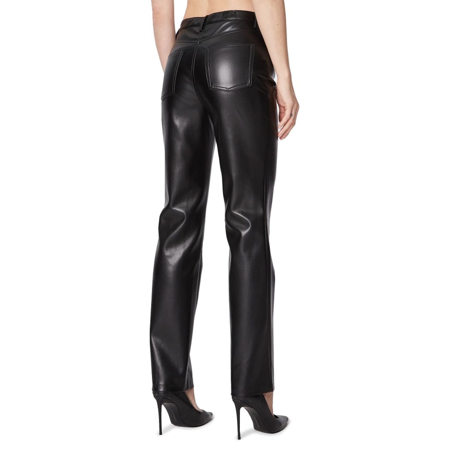 Pantalon Guess Cuir Noir