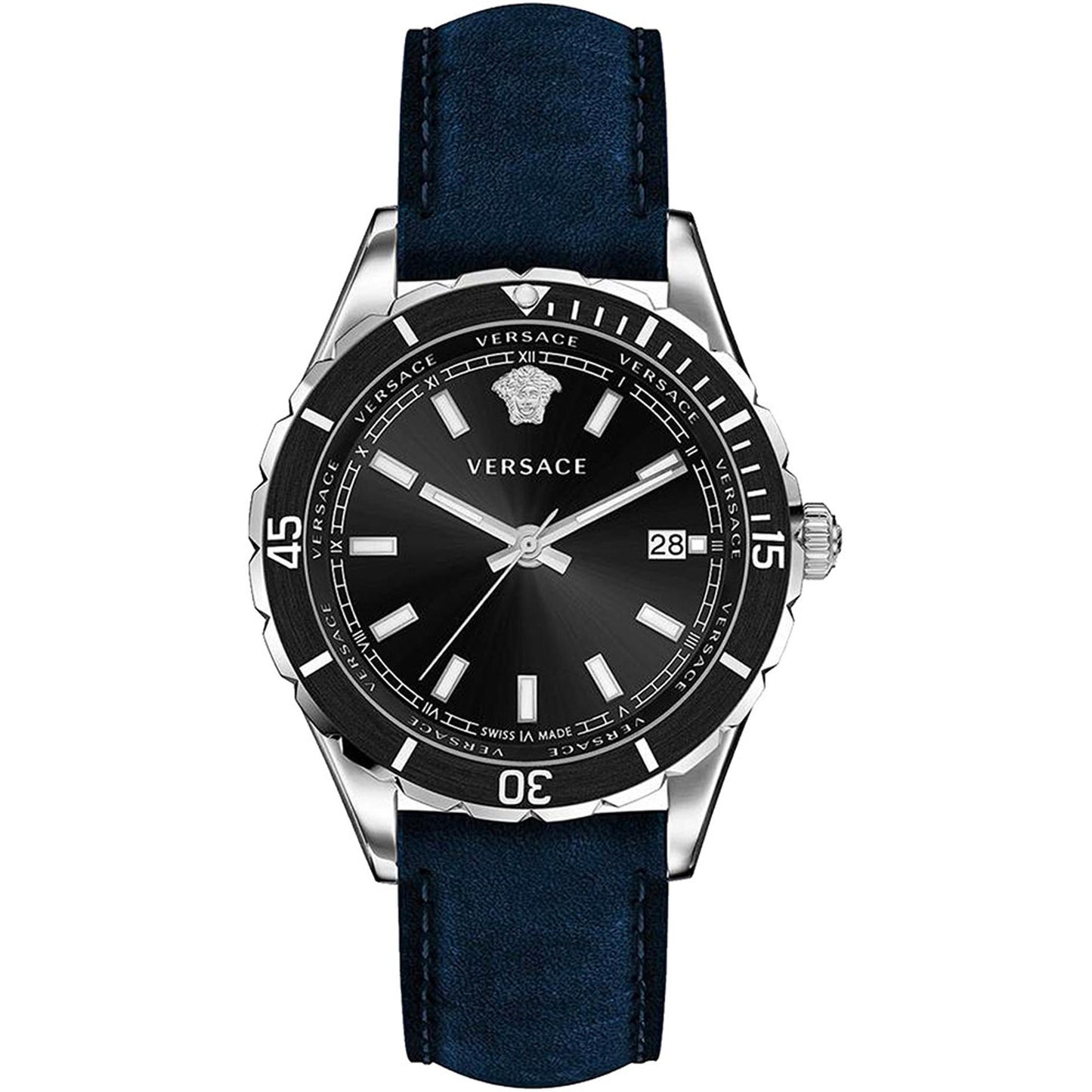Versace Watches Blue Black and Silver
