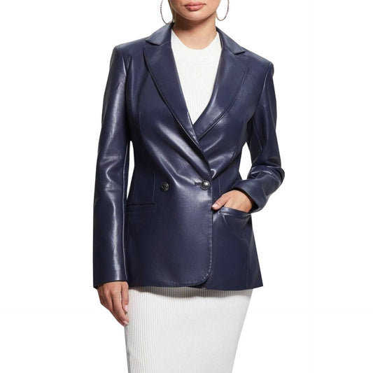 Veste Guess Cuir Bleue