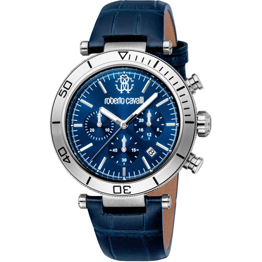 Roberto Cavalli Watches Blue Silver